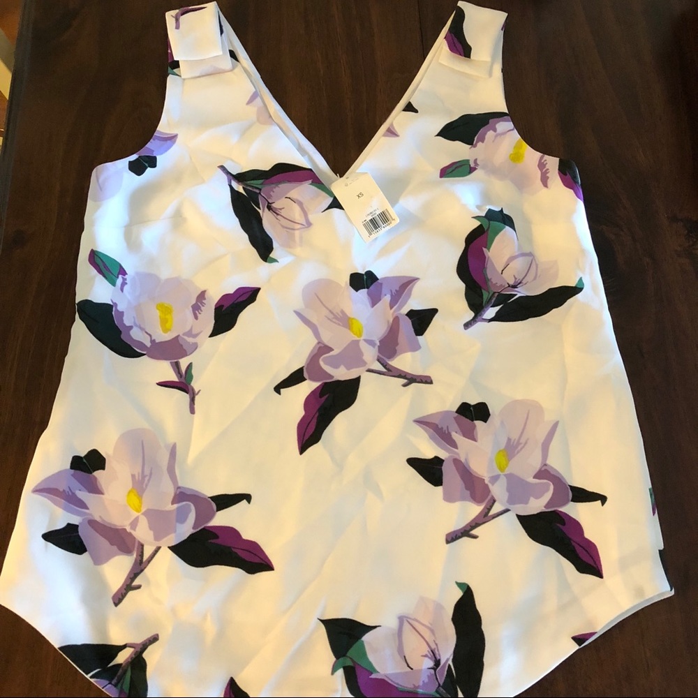 NWT BR Floral Silk Blouse - Picture 1 of 2